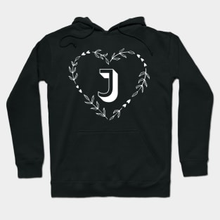 Letter J Flower Monogram Design Hoodie